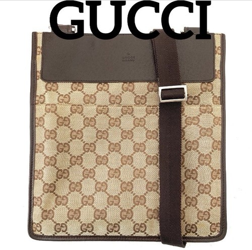 Gucci canvas shoulder bag - gg,
