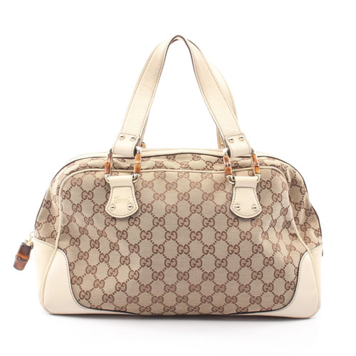 Gucci handbag beige leather - gucci, gg