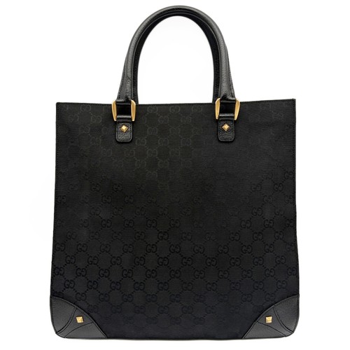 Gucci canvas black leather - gucci,