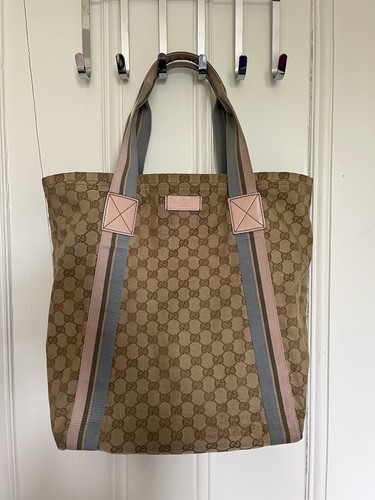 Gucci abbey canvas tote bag - gucci,