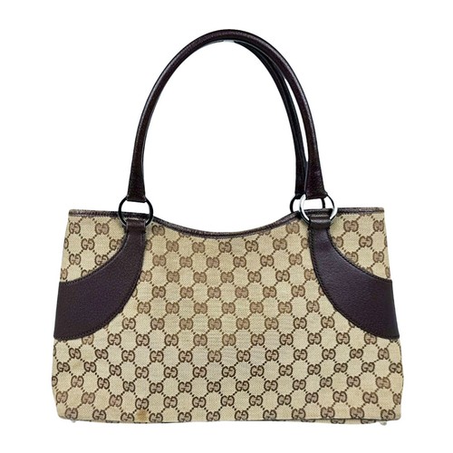 Auth gucci handbag brown - brown, gg