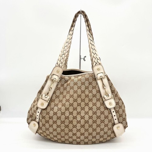 Gucci horsebit canvas tote - horsebit, gg