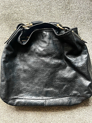 Gucci black leather - black, horsebit