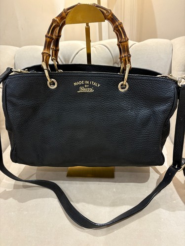 Gucci bamboo bag black soft - bamboo,