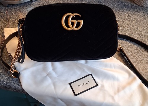 Gucci black marmont velvet