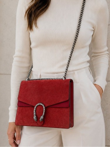 Women red suede - women's, bag