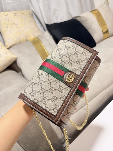 Gucci monogram canvas chain - canvas,