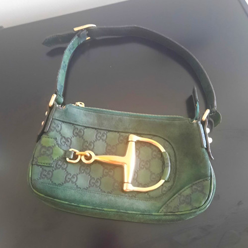 Gucci green canvas suede - green,