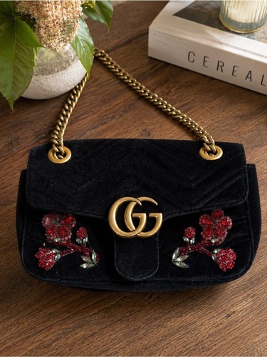 Gucci marmont floral gems - gg,
