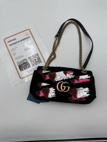 Gucci marmont black - gucci, velvet