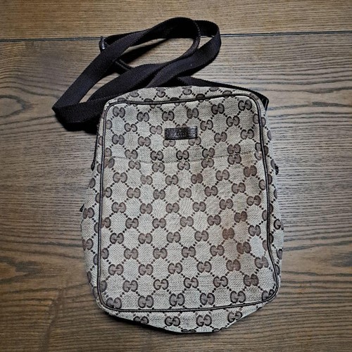 Gucci canvas shoulder bag - gg,