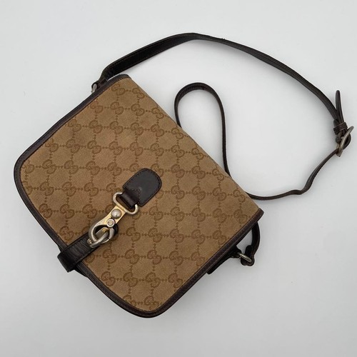 Gucci canvas shoulder bag - gucci, gg