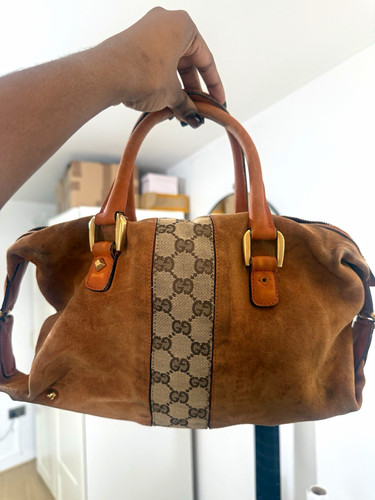 Gucci brown orange suede - gucci, brown/orange