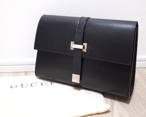 Gucci vintage leather clutch - gucci,