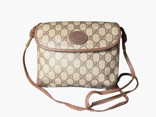 Vintage gucci canvas flap - gg,