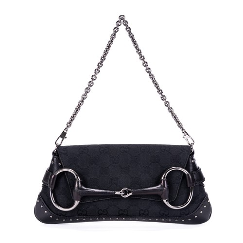 Gucci horsebit black canvas - horsebit,