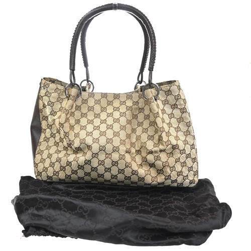 Gucci logo pattern shoulder - logo, gg