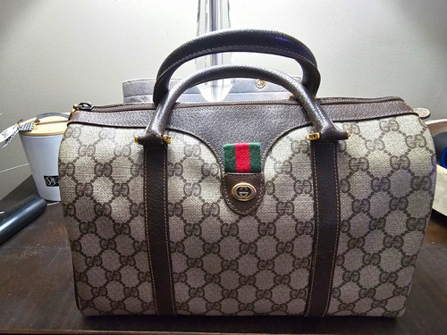 Gucci pattern zip satchel - gucci,