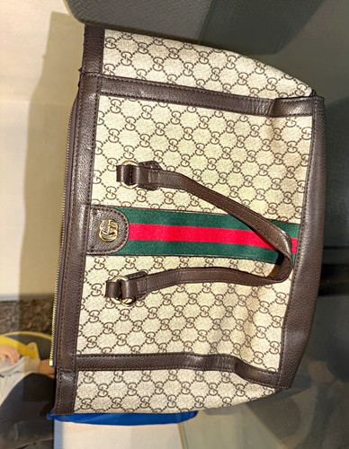 Gucci canvas zip - zip-top, tote