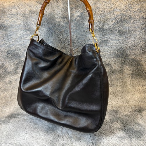 Gucci bamboo handbag leather - ,